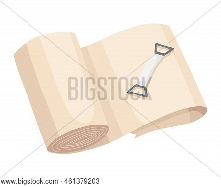Hands Injured Skin And Procedures Of Bandaging. First Aid For Wound. Medicine Cure Or Treatment. Fir