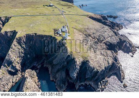 Aerial View Of The Lighthouse On The Island Of Arranmore In County Donegal, Ireland