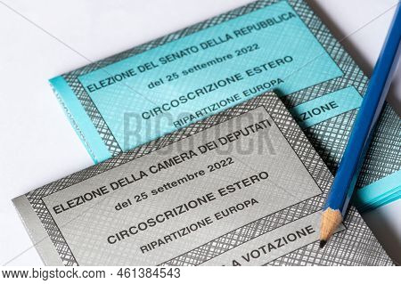 Roma, Italy - September 12 2022: Italian General Election 25 September 2022 For Chamber Of Deputies 