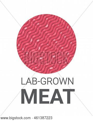 Cultured Raw Red Meat Made From Animal Cells Artificial Lab Grown Meat Production Concept