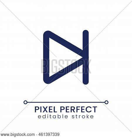 Skip To End Pixel Perfect Linear Ui Icon. Multimedia Player Control. Move Forward. Gui, Ux Design. O