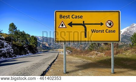 Street Sign The Way To Best Versus Worst Case