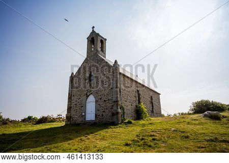 Old Traditional Church On Chausey Island In Brittany, France