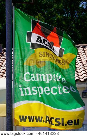 Bordeaux , Aquitaine  France - 05 09 2022 : Acsi Trusted Green Camp Site Guides Logo Brand And Sign 