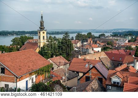 Panoramic Rooftop View Of Zemun. Belgrade, Serbia