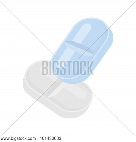 Pills And Drugs Composition Vector Colorful Realistic Icon