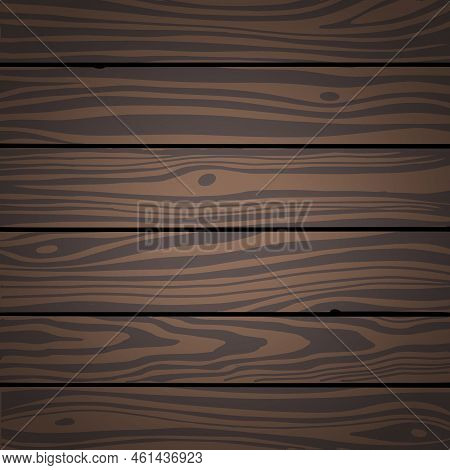 Dark Wenge Wood Texture In Flat Style For Print And Design. Vector Illustration.