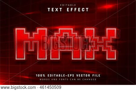 Max Red Neon Text Effect - Editable 3d Text Effect In Adobe Illustrator App