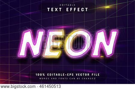 Neon Text Effect Editable - Editable 3d Text Effect In Adobe Illustrator App