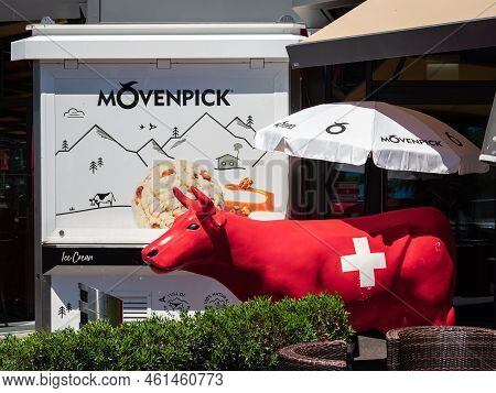Lausanne, Switzerland - July 14, 2022: Movenpick Ice Cream Is A Brand Of Ice Cream Of Swiss Origin P