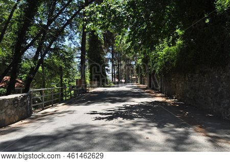 The Beautiful Village Of Pano Platres In The Province Of Limassol, In Cyprus