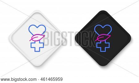 Line Ethnoscience Icon Isolated On White Background. Gardening, Ethnoscience And Organic Concept. Co
