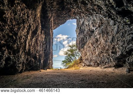 Sacred Kaneana Cave Near Ohiki-lolo Beach West Side Of Oahu Hawaii