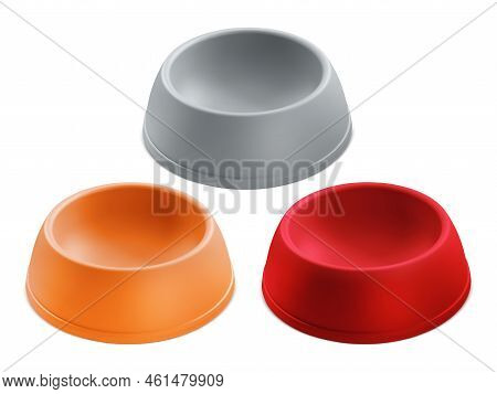Pets Bowl Isolated On White Background. For Design