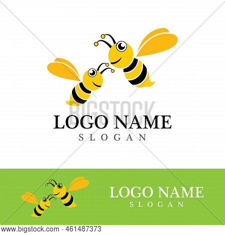 Bee Logo Vector Icon Illustration