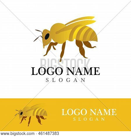 Bee Logo Vector Icon Illustration