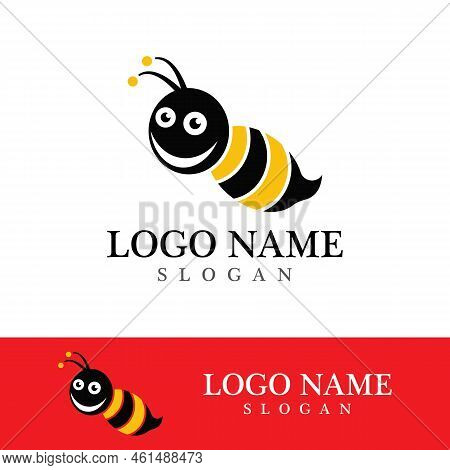 Bee Logo Vector Icon Illustration