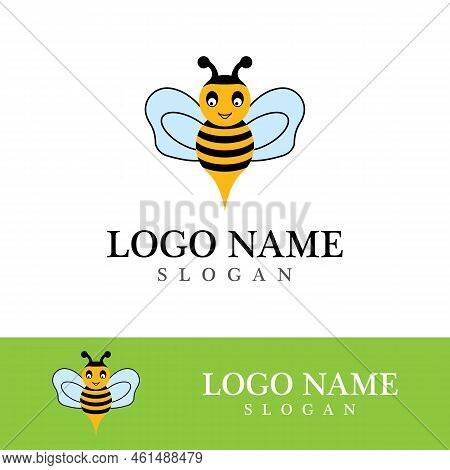 Bee Logo Vector Icon Illustration