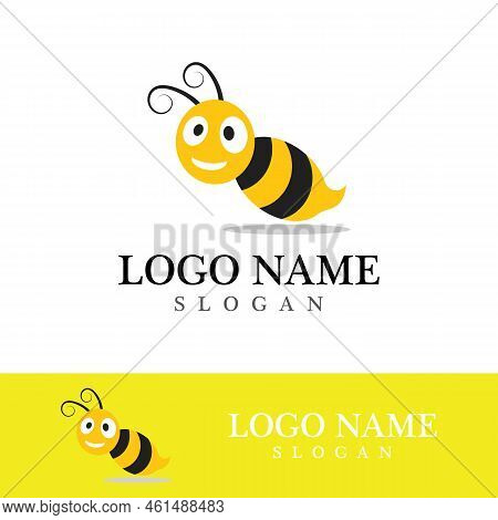 Bee Logo Vector Icon Illustration