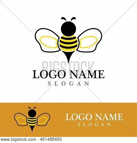 Bee Logo Vector Icon Illustration