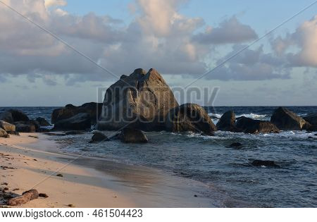 Gorgeous Scenic Views Off The Norhtern Beaches On The Shores Of Aruba.