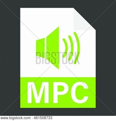 Modern Flat Design Of Mpc File Icon For Web. Simple Style
