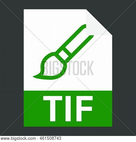Modern Flat Design Of Tif File Icon For Web. Simple Style