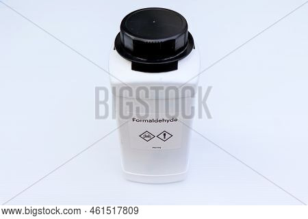 Formaldehyde In Bottle, Chemical In The Laboratory And Industry