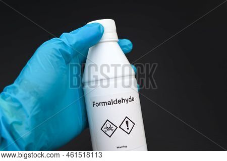 Formaldehyde In Bottle, Chemical In The Laboratory And Industry