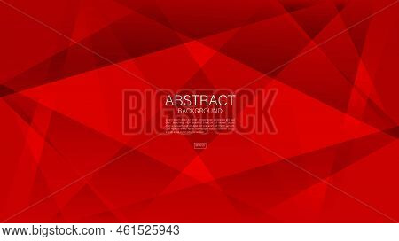 Red Abstract Polygon Background, Polygon Vector, Geometric Vector, Minimal Texture, Web Background, 