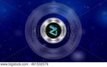 Zilliqa-zil Virtual Currency Images. 3d Illustrations. Coin Logo
