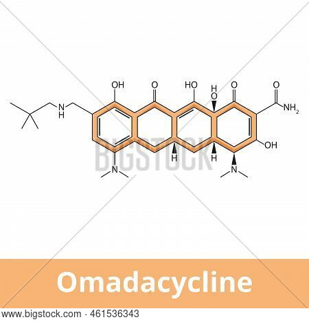 Omadacycline. Broad Spectrum Antibiotic Medication Used For Treatment Of Bacterial Pneumonia And Acu