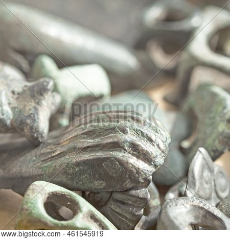 Archaeological Finds Ancient Scythian Bronze Objects Of The Scythians.
