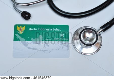 Jakarta, Indonesia - September 13, 2022 : Kis Card Or Healthy Indonesia Card (health Insurance Card 