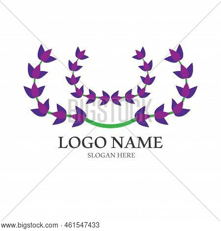 Fresh Lavender Flower Logo Vector
