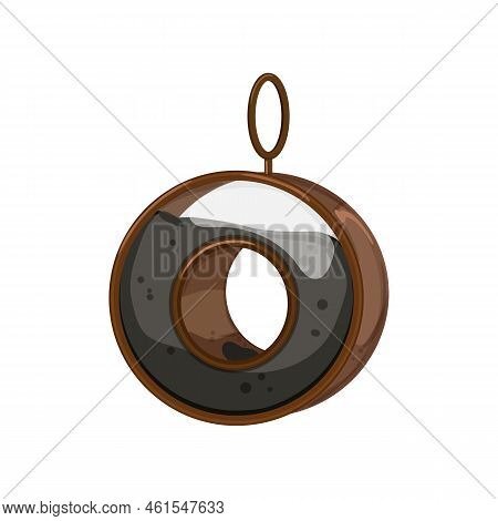 Nature Feeder Bird Cartoon. Nature Feeder Bird Sign. Isolated Symbol Vector Illustration