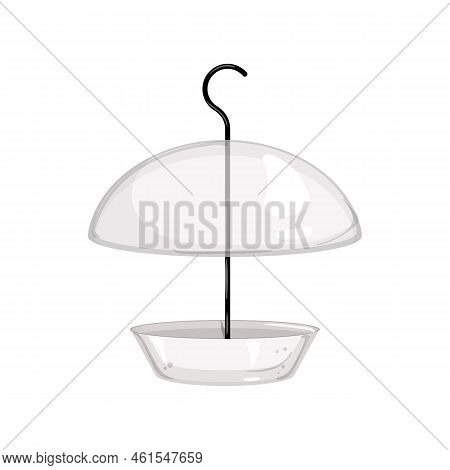 Garden Feeder Bird Cartoon. Garden Feeder Bird Sign. Isolated Symbol Vector Illustration