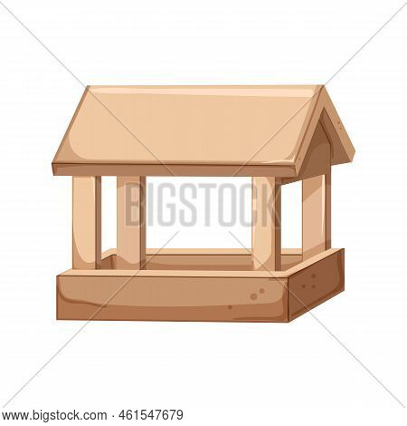 Park Feeder Bird Cartoon. Park Feeder Bird Sign. Isolated Symbol Vector Illustration