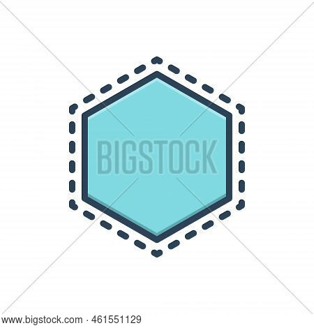 Color Illustration Icon For Edge Hexagon Geometry Six Geometry Equilateral