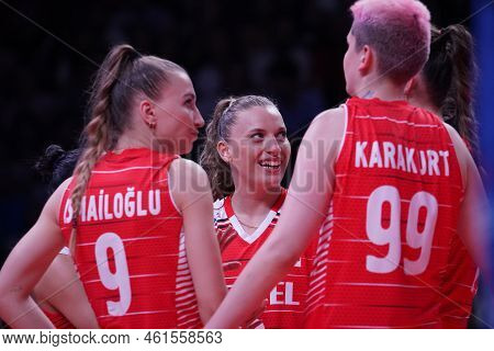 Ankara, Turkiye - June 05, 2022: Ozbay Cansu In Turkiye Vs Belgium Vnl Pool Match In Ankara Arena