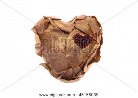 La main breloque coeur bronze