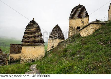 Ancient Alanian Necropolis (city Of Dead)  In Dargavs Village, North Ossetia Alania, Russia