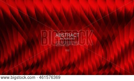 Red Abstract Wave Background, Wave Vector, Geometric Vector, Minimal Texture, Web Background, Red Co