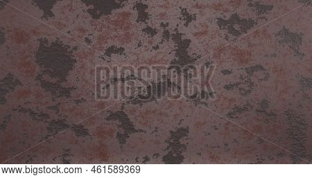 Brown Damaged Wall Display With Vintage Copy Space.