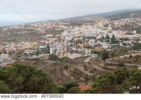 Icod De Los Vinos, Tenerife, Spain, August 10, 2022: General View Of The Town Of Icod De Los Vinos, 