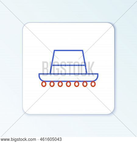 Line Traditional Spanish Hat Icon Isolated On White Background. Colorful Outline Concept. Vector