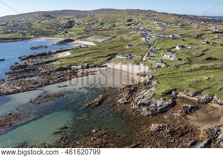 Aerial View Of Cloughcorr Beach On Arranmore Island In County Donegal, Republic Of Ireland