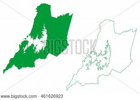 Oros Municipality (ceará State, Municipalities Of Brazil, Federative Republic Of Brazil) Map Vector 