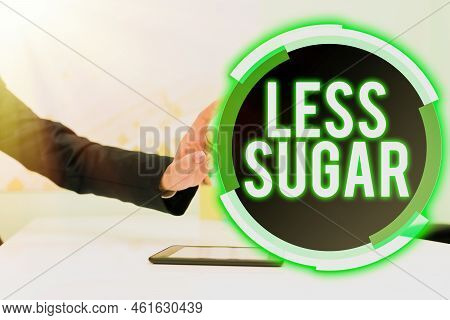 Text Sign Showing Change The Game. Business Idea Lower Volume Of Sweetness In Any Food Or Drink That