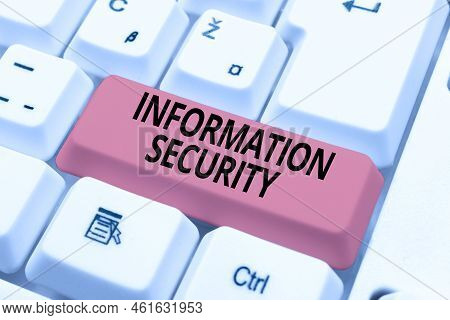 Conceptual Display Information Security. Word For Infosec Preventing Unauthorized Access Being Prote